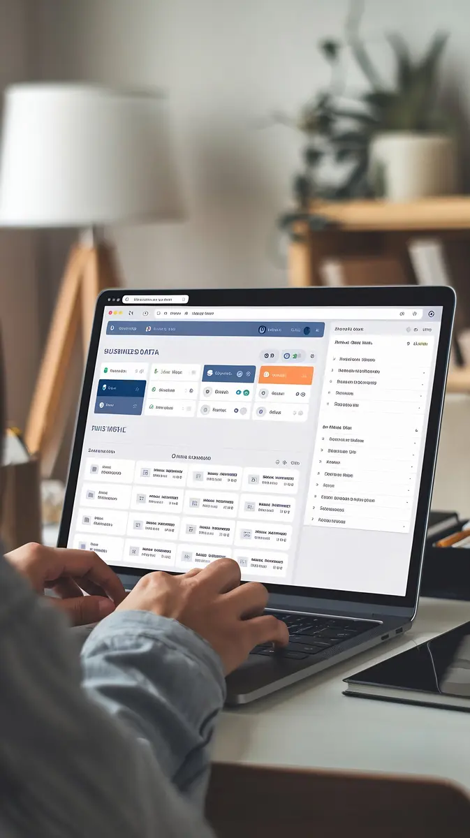 A document management system interface being used to browse folders on a computer