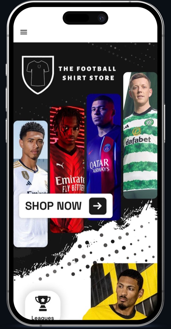 The Football Shirt Store mobile app